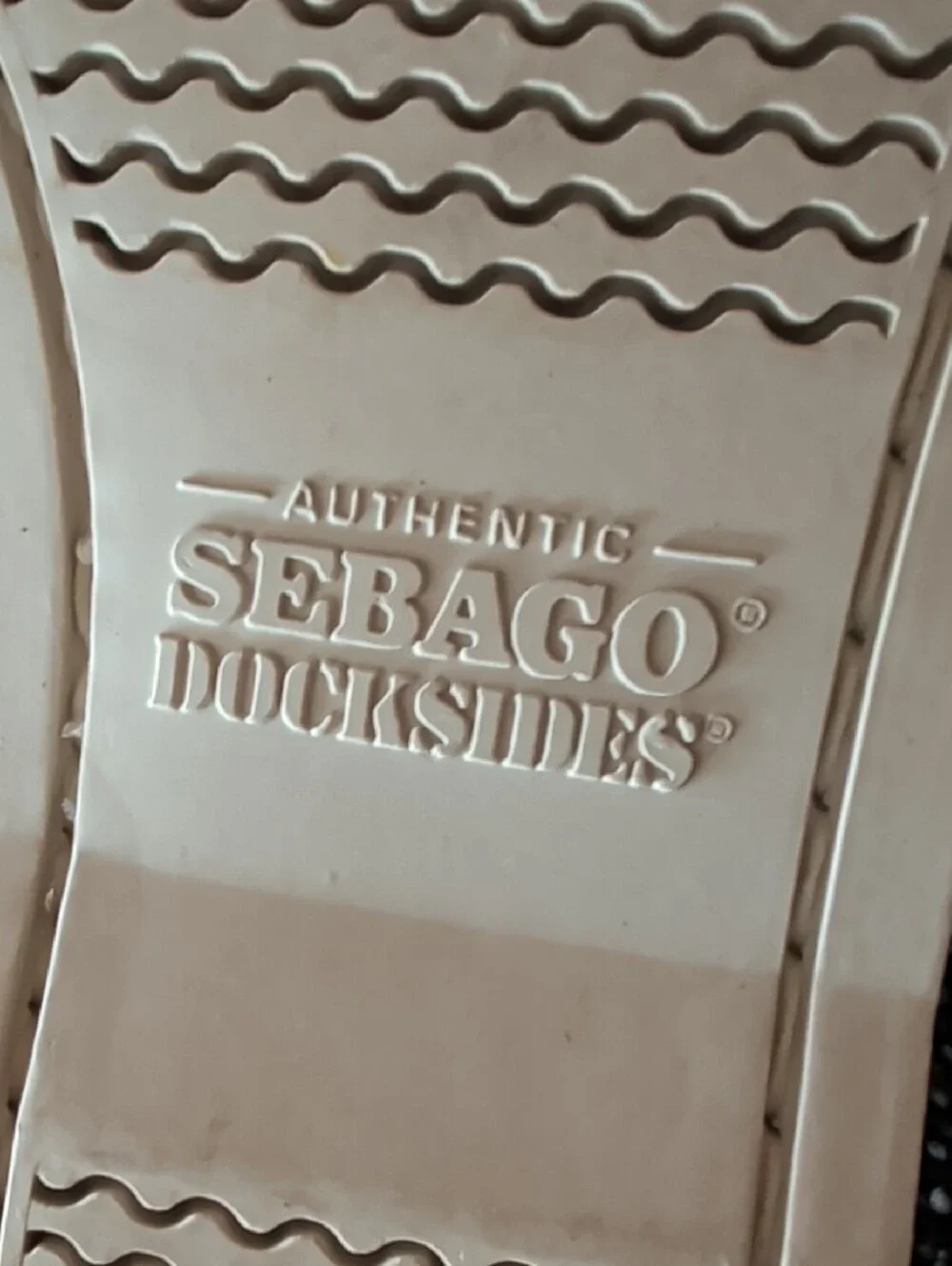 Sebago Navy Leather Boat Shoes with White Laces